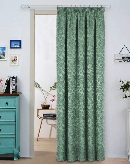 Buckingham Jacquard Door Curtain Green - Sundour - Size: 117X214 - image 1
