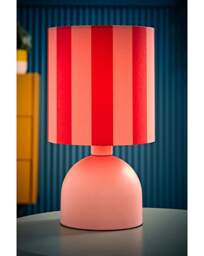 Miley Pink Stripe Table Lamp Pink - ValueLights - thumbnail 4