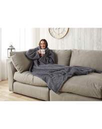 Huggleland Cosy Fleece Wearable Blanket Charcoal - Huggleland - Size: EACH - thumbnail 4