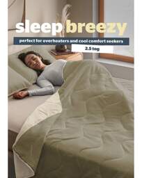 Silentnight Summer Breeze 2.5 Tog Duvet Sage/Cream - Silentnight - Size: SINGLE - thumbnail 4