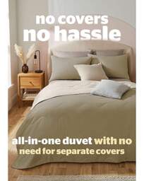Silentnight Summer Breeze 2.5 Tog Duvet Sage/Cream - Silentnight - Size: SINGLE - thumbnail 3