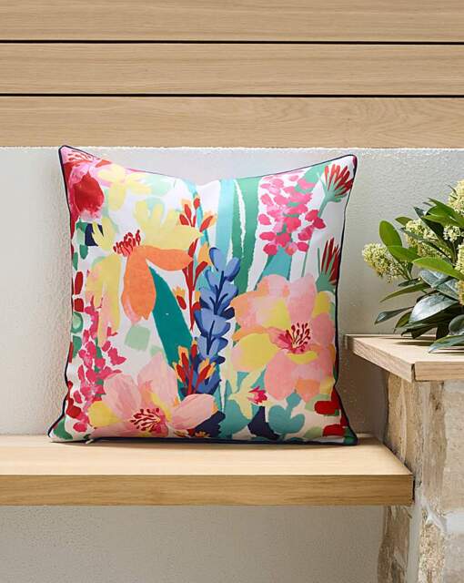 Keira Floral Outdoor Cushion Multi - JD Williams - image 1