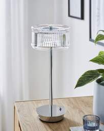 Nova Wireless Rechargeable Table Lamp Clear - JD Williams - thumbnail 2
