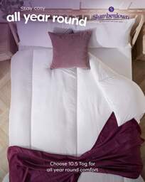 Slumberdown Like Down 10.5 Tog Duvet White - Slumberdown - Size: DOUBLE - thumbnail 3