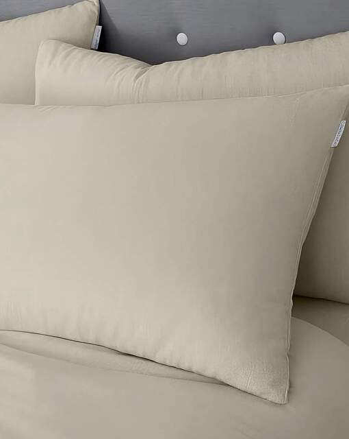 Catherine Lansfield Cotton Pillowcase Cream - Catherine Lansfield - Size: PAIR - image 1