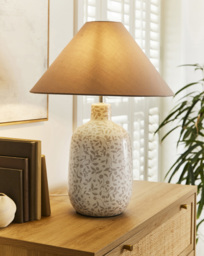 Mae Floral Ceramic Lamp Cream - Searchlight