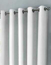 Sorbonne Eyelet Curtains White - Fusion - Size: 168 x 229cm - thumbnail 3
