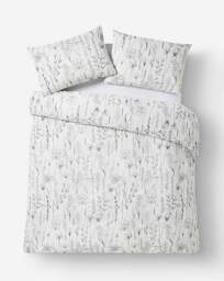 Winter Flora Duvet Set White/Grey - JD Williams - Size: DOUBLE - thumbnail 3