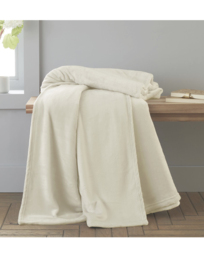 Raschel Velvet Throw Cream - Catherine Lansfield - Size: 130X170 - thumbnail 1