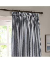 Yard Hebden Cotton Eyelet Curtains Navy - Yard - Size: 168 x 229cm - thumbnail 2