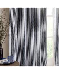 Yard Hebden Cotton Eyelet Curtains Navy - Yard - Size: 168 x 229cm - thumbnail 4