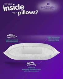 Slumberdown Super Support Pillows White - Slumberdown - Size: PAIR - thumbnail 4