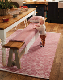 Woven Herringbone Indoor/Outdoor Rug Pink - My Mat - Size: 120X170 - thumbnail 1