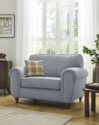 Edgar Fabric Snuggler Chair Blue