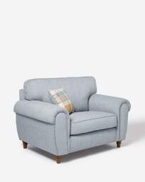 Edgar Fabric Snuggler Chair Blue - thumbnail 2