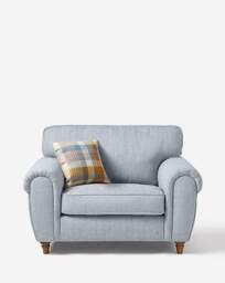 Edgar Fabric Snuggler Chair Blue - thumbnail 4