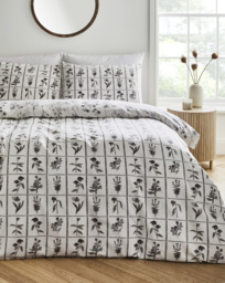 Georgie Floral Duvet Set Natural/Grey - JD Williams - Size: KING