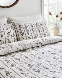Georgie Floral Duvet Set Natural/Grey - JD Williams - Size: KING - thumbnail 2