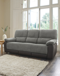 Harlow 3 Seater Recliner Sofa Charcoal - JD Williams - thumbnail 1