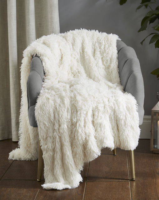 Shaggy Fleece Throw Cream - Catherine Lansfield - Size: 150X200 - image 1