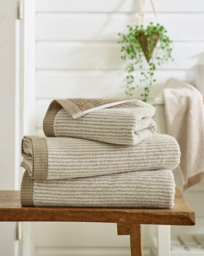 Weave Striped Cotton Towel Natural - Size: Bath Towel - thumbnail 1