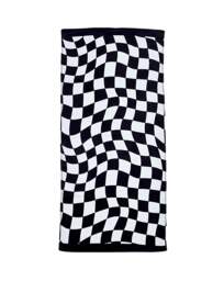 Catherine Lansfield Check Beach Towel Black/White - Catherine Lansfield - thumbnail 2