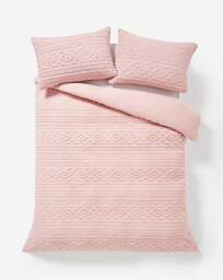 Pipin Cuddle Fleece Duvet Cover Set Blush - At Home Collection - Size: KING - thumbnail 2