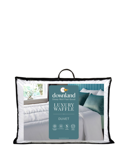 Downland Luxury Waffle 13.5 Tog Duvet White - Downland - Size: KING - image 1