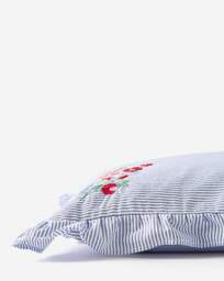 Julipa Estella Floral Ruffle Cushion Blue - Julipa - Size: 45X45 - thumbnail 4