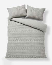 Pipin Cosy Cuddle Fleece Duvet Cover Set Grey - JD Williams - Size: S KING - thumbnail 2