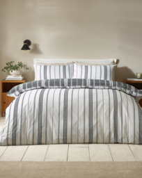Catherine Lansfield Harbour Duvet Set Black - Catherine Lansfield - Size: KING