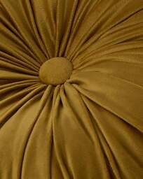 LLB Round Pleat Round Cushion Ochre - Laurence Llewelyn-Bowen - thumbnail 3