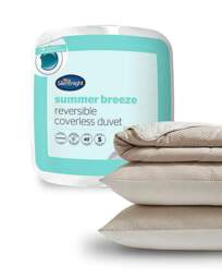 Silentnight Reversible 2.5 Tog Duvet Cream / Taupe - Silentnight - Size: SINGLE - thumbnail 1