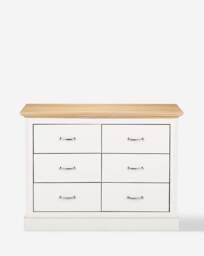 Julipa Ashford 6 Drawer Wide Chest Cream - Julipa - thumbnail 2