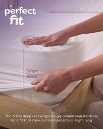 Slumberdown Mattress Protector White - Slumberdown - Size: DOUBLE - thumbnail 5