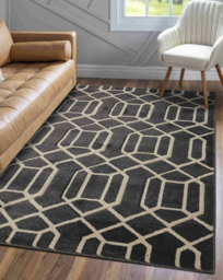 Newport Lattice Geometric Rug Charcoal - Homemaker - Size: 80X150 - thumbnail 1