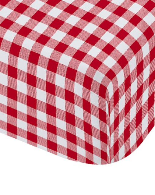 CL Gingham Check Fitted Sheet RED RED - Catherine Lansfield - Size: DOUBLE - image 1