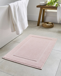 Egyptian Cotton Bath Mat - Pink Soft Pink - JD Williams - Size: ONE SIZE - thumbnail 1
