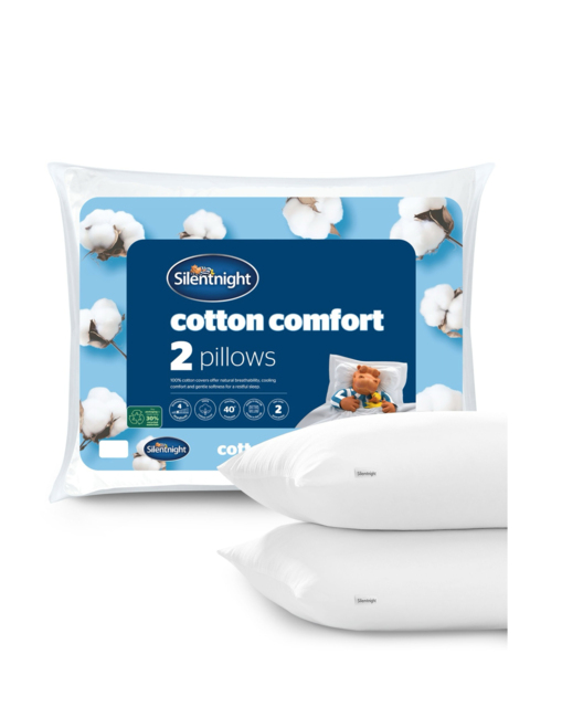 Silentnight Cotton Comfort Pillow Pair White - Silentnight - Size: PAIR