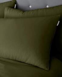 Catherine Lansfield Cotton Pillowcase Green - Catherine Lansfield - Size: PAIR - thumbnail 1