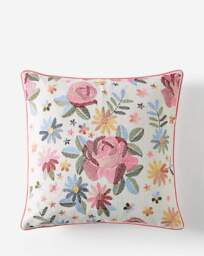 Maeve Embroidered Floral Cushion Multi - JD Williams - Size: 45X45 - thumbnail 3