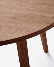 Oslo Table with 4 Etta Fabric Chairs Wal/Char - thumbnail 4