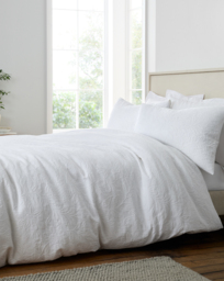 Bianca Fleur Matelasse Duvet Cover Set White - Bianca - Size: DOUBLE