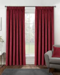 Oxford Velvet Curtain RED - Enhanced Living - Size: 117 x 137cm - thumbnail 3