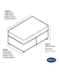 Silentnight 1000 Pocket Ortho Divan Sandstone - Silentnight - Size: SINGLE - thumbnail 2