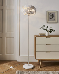 Matte White Fretwork Floor Lamp White - Searchlight - thumbnail 1