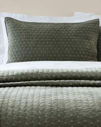 Bianca Attica Velvet Pillowsham Pair Green - Bianca - Size: PAIR - thumbnail 3