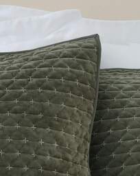 Bianca Attica Velvet Pillowsham Pair Green - Bianca - Size: PAIR - thumbnail 2