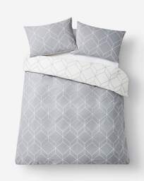Oberon Duvet Cover Set Grey - JD Williams - Size: KING - thumbnail 2