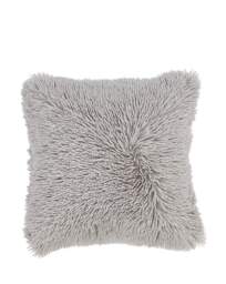Shaggy Fleece Cushion Silver - Catherine Lansfield - Size: 45X45CM - thumbnail 2